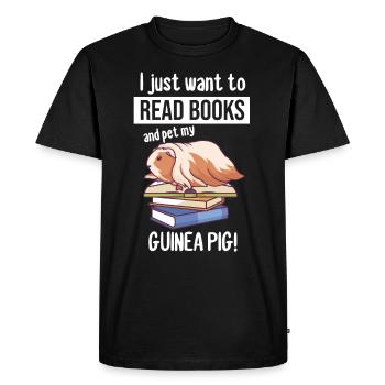 Cochon d'Inde livres livre cadeau de cochon d'Inde - T-shirt Premium bio Homme - noir - Devant - Nico (187cm)