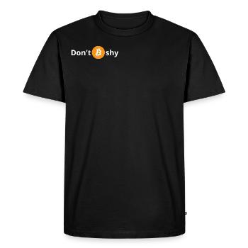 dont be shy Bitcoin - Men's Premium Organic T-Shirt - black - Front - Nico (187cm)
