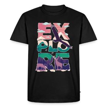 La nature randonnée grimper nature homme naturel - T-shirt Premium bio Homme - noir - Devant - Nico (187cm)
