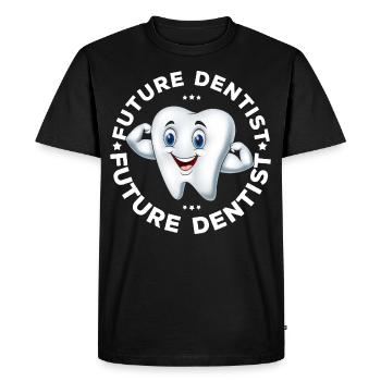 Dentiste Dentiste Dentist - T-shirt Premium bio Homme - noir - Devant - Nico (187cm)