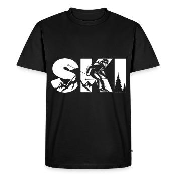 Skier Berg - Men's Premium Organic T-Shirt - black - Front - Nico (187cm)