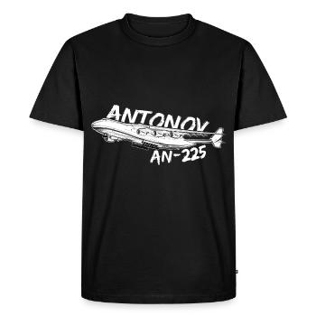 Antonov AN-225 Aircraft Strategic Air Cargo Flight - Men's Premium Organic T-Shirt - black - Front - Nico (187cm)