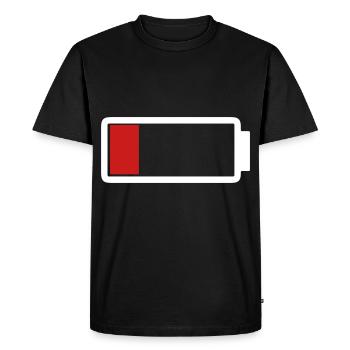 Battery - No power | Batterrie - Men's Premium Organic T-Shirt - black - Front - Nico (187cm)