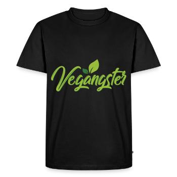 Vegangster Funny Health Food - T-shirt Premium bio Homme - noir - Devant - Nico (187cm)