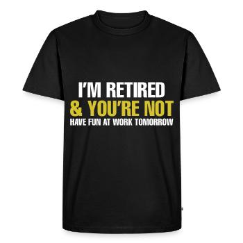 Drôle de retraités blagues gag senior vieux Humo - T-shirt Premium bio Homme - noir - Devant - Nico (187cm)