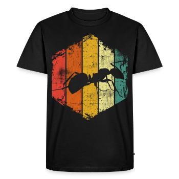Ant - Men's Premium Organic T-Shirt - black - Front - Nico (187cm)
