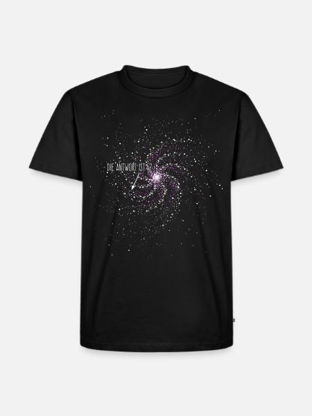 Die Antwort ist 42 - Männer Premium Bio T-Shirt - Schwarz