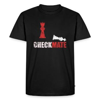 Échecs échec et mat - T-shirt Premium bio Homme - noir - Devant - Nico (187cm)