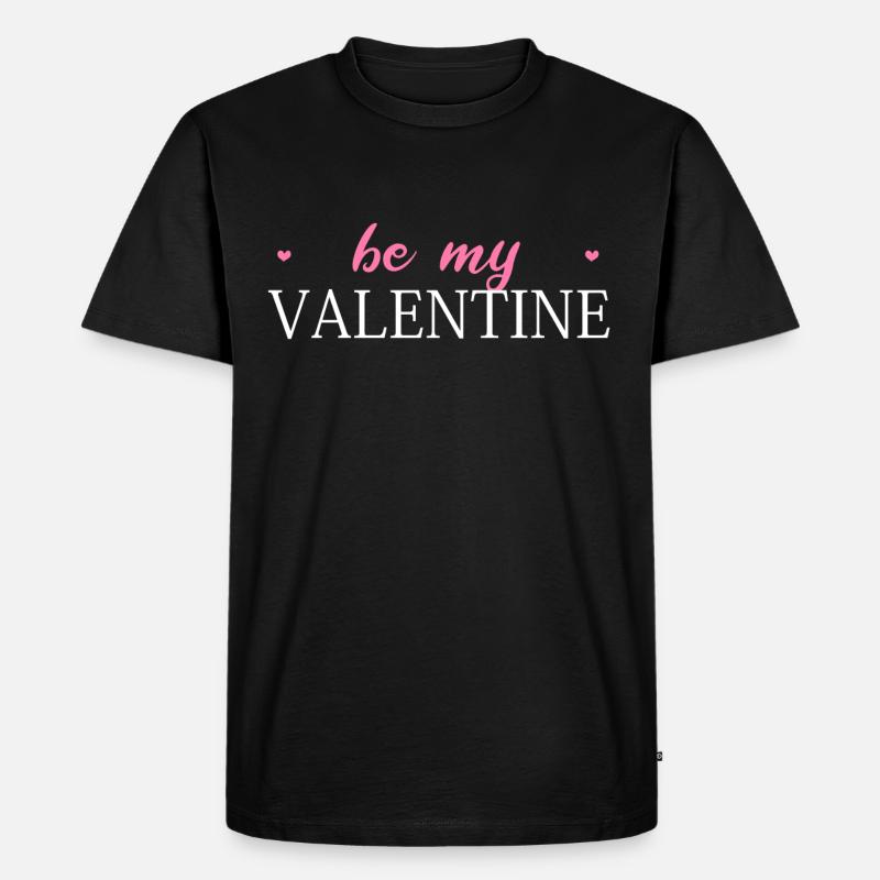 Be My Valentine - Männer Premium Bio T-Shirt - Schwarz
