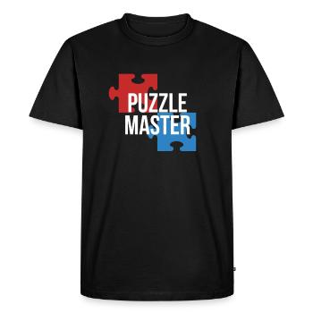 Puzzle master hobby gift idea - T-shirt Premium bio Homme - noir - Devant - Nico (187cm)