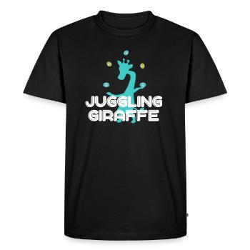 Juggling giraffe - Men's Premium Organic T-Shirt - black - Front - Nico (187cm)