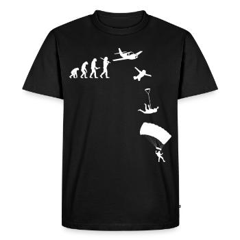 Parachutisme, skyive, freefly, parachute - T-shirt Premium bio Homme - noir - Devant - Nico (187cm)