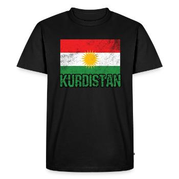 Drapeau du Kurdistan - T-shirt Premium bio Homme - noir - Devant - Nico (187cm)