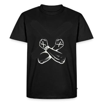 Straight Edge Vegan, contre les drogues, punk - T-shirt Premium bio Homme - noir - Devant - Nico (187cm)