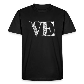 chemise couple - VE - LOVE # 2 - T-shirt Premium bio Homme - noir - Devant - Nico (187cm)