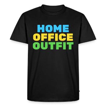 bureau à domicile - T-shirt Premium bio Homme - noir - Devant - Nico (187cm)
