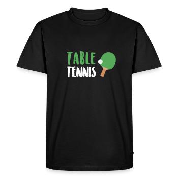 Tennis de table - T-shirt Premium bio Homme - noir - Devant - Nico (187cm)