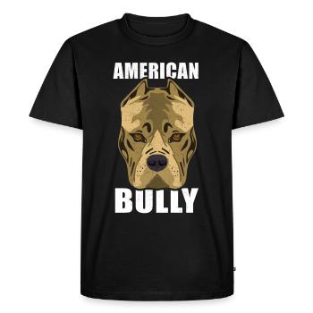 American Bully dog - Men's Premium Organic T-Shirt - black - Front - Nico (187cm)