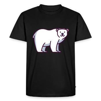 Ours polaire - T-shirt Premium bio Homme - noir - Devant - Nico (187cm)