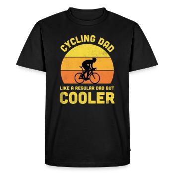 Vintage retro Cycling Bicycle Dad Fathers Day Gift - Men's Premium Organic T-Shirt - black - Front - Nico (187cm)