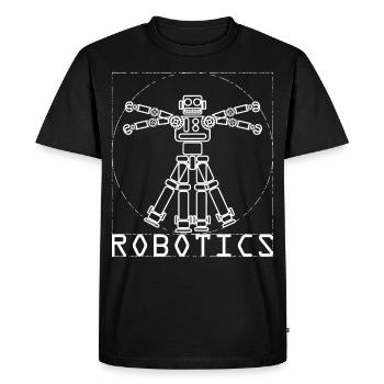 Robotics Da Vinci Vitruvian Man - Men's Premium Organic T-Shirt - black - Front - Nico (187cm)