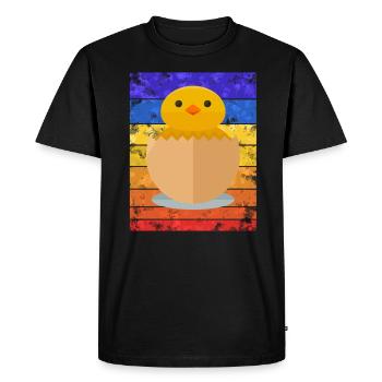 Küken Sunset - T-shirt Premium bio Homme - noir - Devant - Nico (187cm)