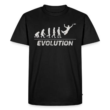 Ultimate Frisbee Evolution Disc Sports Funny Gift - Men's Premium Organic T-Shirt - black - Front - Nico (187cm)