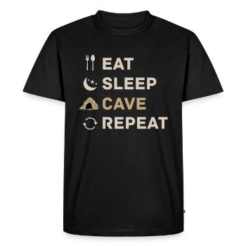 Caving Spelunking Cave Explorer Spelunker Gift - Men's Premium Organic T-Shirt - black - Front - Nico (187cm)