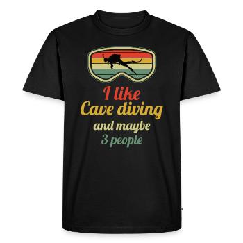 Vintage rétro spéléologie Spelunking Cave Explorer Gift - T-shirt Premium bio Homme - noir - Devant - Nico (187cm)