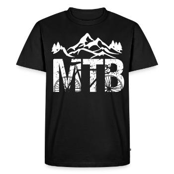 Conception VTT - T-shirt Premium bio Homme - noir - Devant - Nico (187cm)
