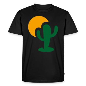 Sonnen Kaktus Design - Männer Premium Bio T-Shirt - Schwarz - Vorne - Nico (187cm)