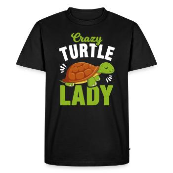 Tortue femme tortue terrestre - T-shirt Premium bio Homme - noir - Devant - Nico (187cm)