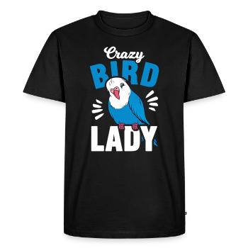 oiseau perruque femme cadeau - T-shirt Premium bio Homme - noir - Devant - Nico (187cm)