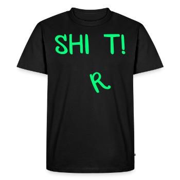 T-shirt shit ! - T-shirt Premium bio Homme - noir - Devant - Nico (187cm)