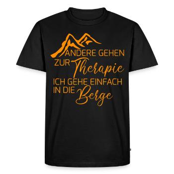 Andere gehen zur Therapie - Männer Premium Bio T-Shirt - Schwarz - Vorne - Nico (187cm)