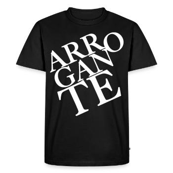 BLANC ARROGANT - T-shirt Premium bio Homme - noir - Devant - Nico (187cm)