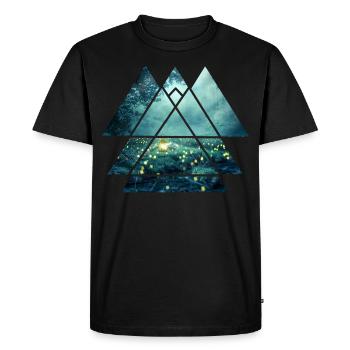 Abstract Forest Art - Men's Premium Organic T-Shirt - black - Front - Nico (187cm)