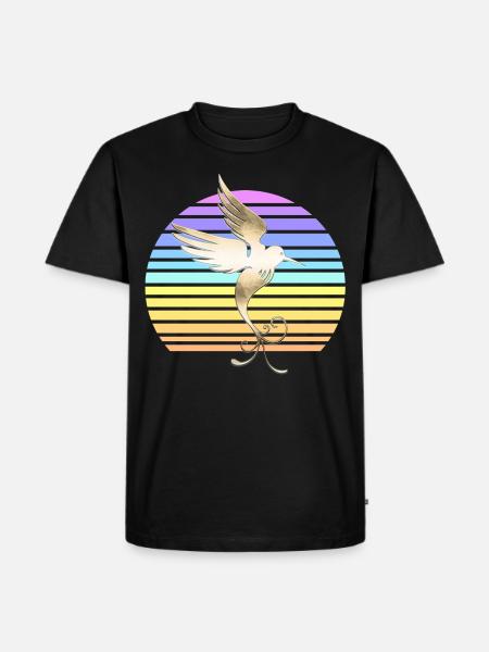Hummingbird at sunset - Men's Premium Organic T-Shirt - black
