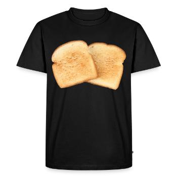 Toasted toast bread, a slice of toast bread, - Men's Premium Organic T-Shirt - black - Front - Nico (187cm)