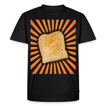 Toast bread funny toast bread breakfast toaster - Men's Premium Organic T-Shirt - black - Front - Nico (187cm)
