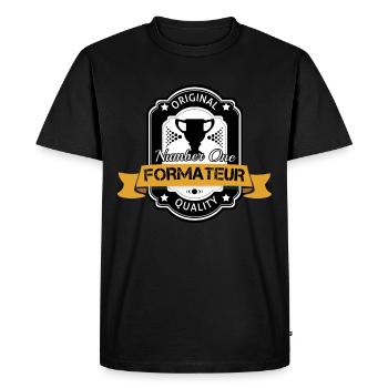 Formateur original number one cadeau - T-shirt Premium bio Homme - noir - Devant - Nico (187cm)