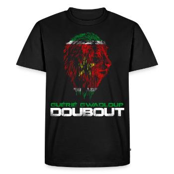 Guadeloupe drapeau guerrier Gwada - T-shirt Premium bio Homme - noir - Devant - Nico (187cm)