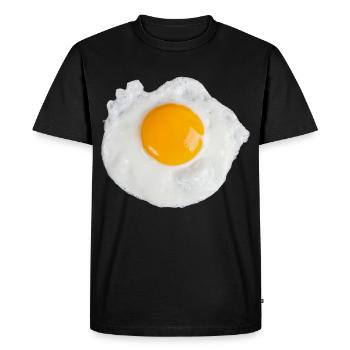 Egg Fried Egg Scrambled Eggs Breakfast Egg for Toast - Men's Premium Organic T-Shirt - black - Front - Nico (187cm)