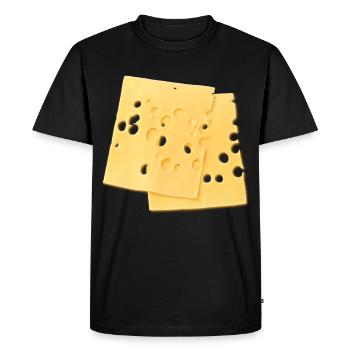 A slice of cheese for toast breakfast - Men's Premium Organic T-Shirt - black - Front - Nico (187cm)