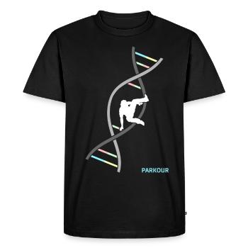 Parkour Freerunning Backflip Freestyle Acrobaties - T-shirt Premium bio Homme - noir - Devant - Nico (187cm)