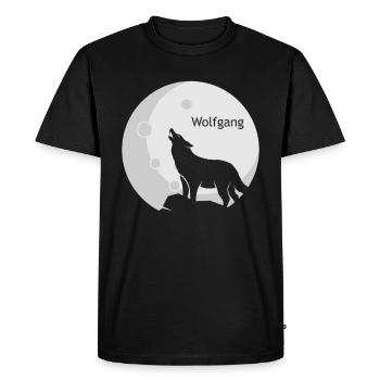 WOLFGANG Nom Wolf Outfit pour le jour du nom avec le nom - T-shirt Premium bio Homme - noir - Devant - Nico (187cm)