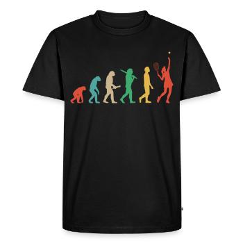 Vêtements pour joueurs de tennis Tennis Femmes Filles - T-shirt Premium bio Homme - noir - Devant - Nico (187cm)
