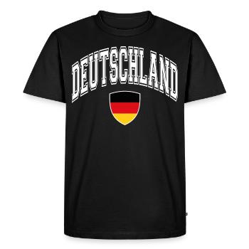 Germany Flag - Men's Premium Organic T-Shirt - black - Front - Nico (187cm)