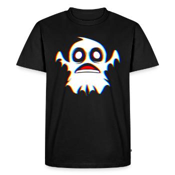 L’art du glitch | Illusion d’optique Vaporwave EDM Rave - T-shirt Premium bio Homme - noir - Devant - Nico (187cm)