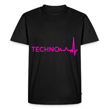 Techno Musik Dance Club Electronic Underground Rav - T-shirt Premium bio Homme - noir - Devant - Nico (187cm)